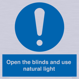 Open the blinds and use natural light